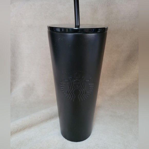 2018 Matte Black Stainless Steel Starbucks Tumbler - Picture 1 of 3